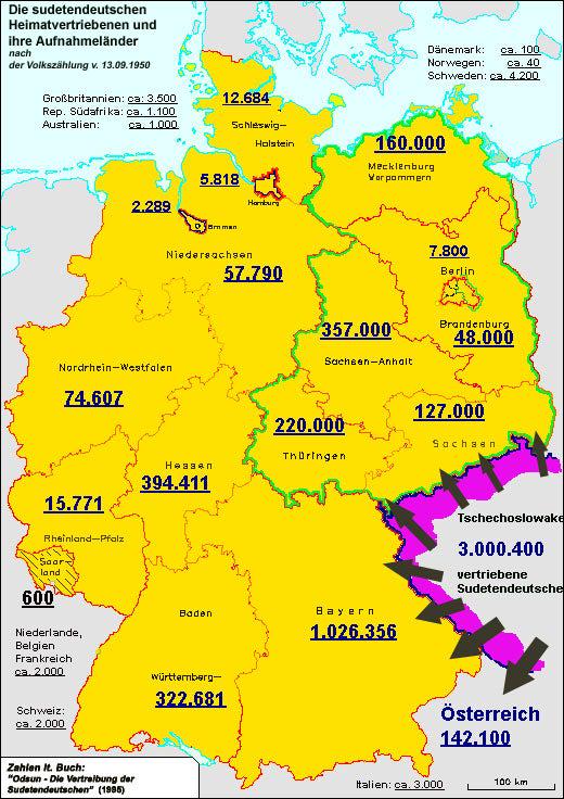 Przesiedlenia Niemców z Czechosłowacji po II wojnie światowej, 1950