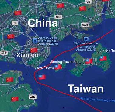 Jak blisko Chin leży Tajwan?, okolice portu Xiamen i wyspa Kinmen