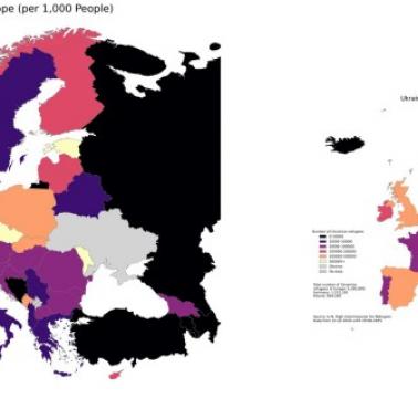 Uchodźcy z Ukrainy w Europie – kto przyjął najwięcej, 2025
