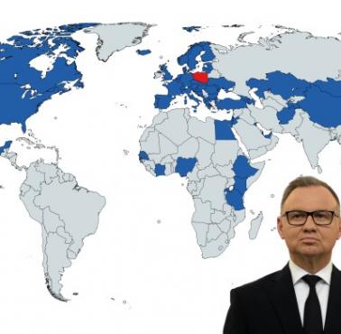 Kraje, które odwiedził prezydent A.Duda, 2015-2025