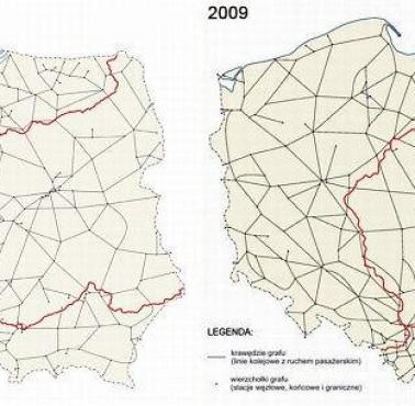 Likwidacja połączeń kolejowych (sieci kolejowej) w Polsce w latach 1988-2009