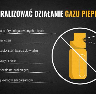Jak zneutralizować działanie gazu pieprzowego?