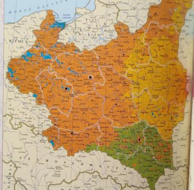 Mapa religijna (wyznania) II RP. Dominujące wyznania w II RP