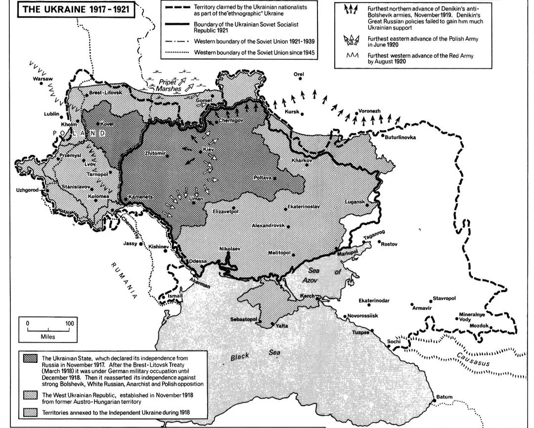 Ewolucja granic ukraińskich 1917-1921