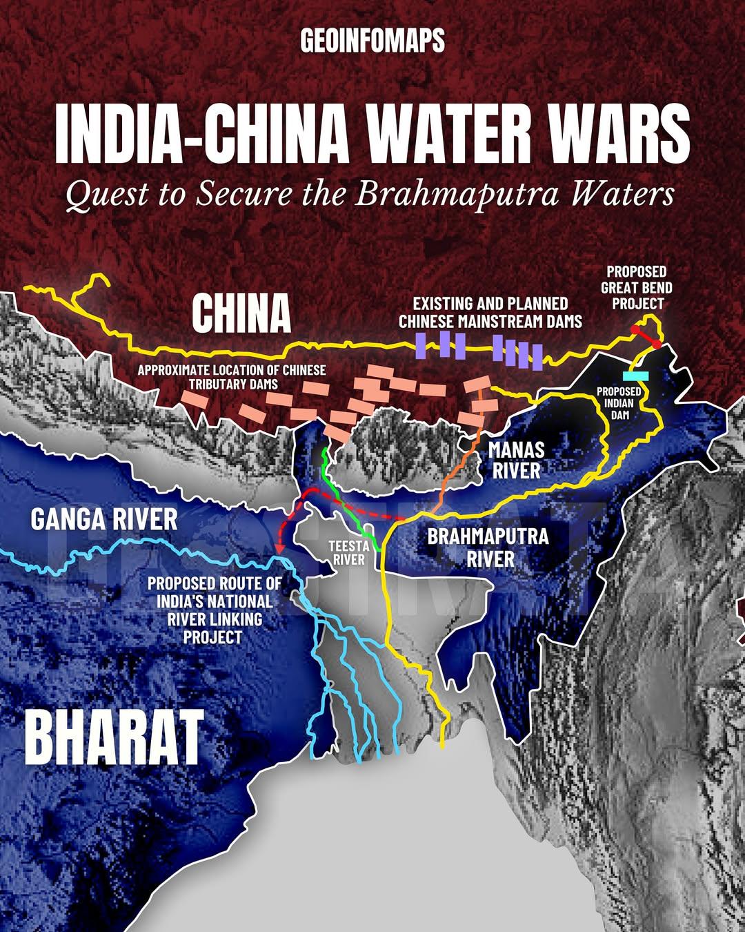 Zależność Indii od wody z Chin z Brahmaputry