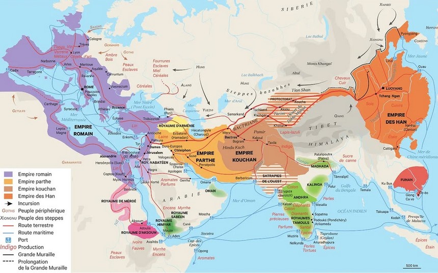 Wielkie państwa i główne szlaki handlowe starożytnego świata