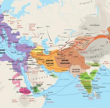 Wielkie państwa i główne szlaki handlowe starożytnego świata