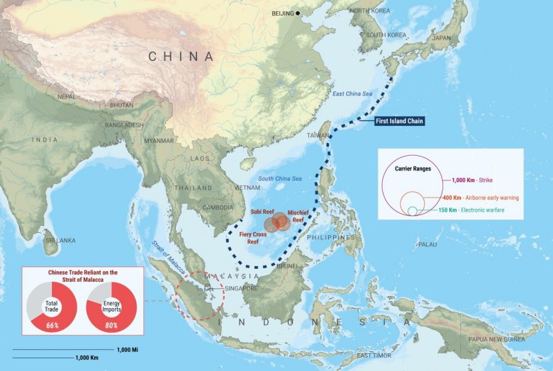 Geopolityka: Pierwszy łańcuch wysp. Chińska strefa bezpieczeństwa