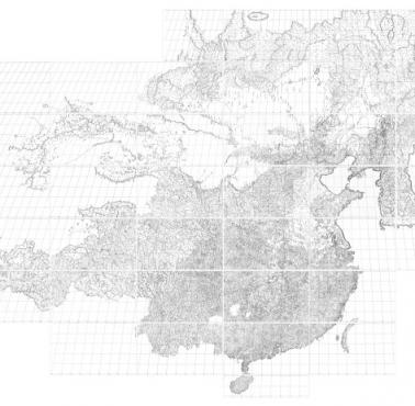 Mapa Chin wykonana w 1721 roku. Widoczne obszary okupowane przez Rosję
