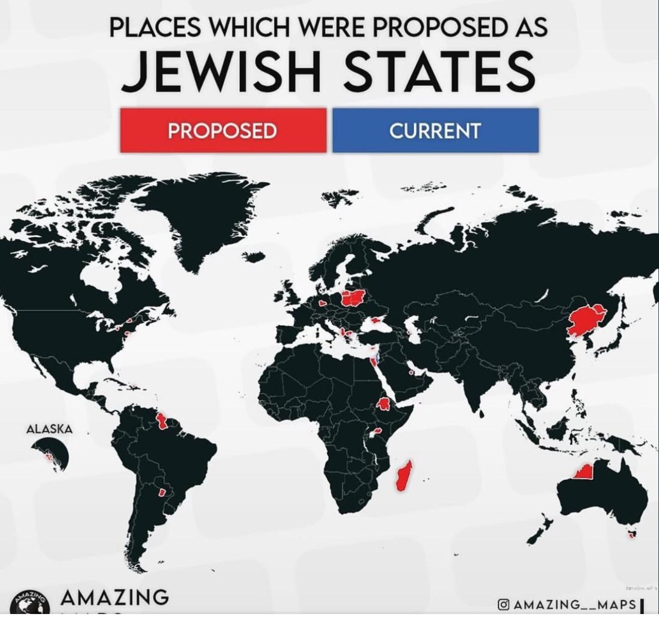 Propozycje lokalizacji państwa żydowskiego