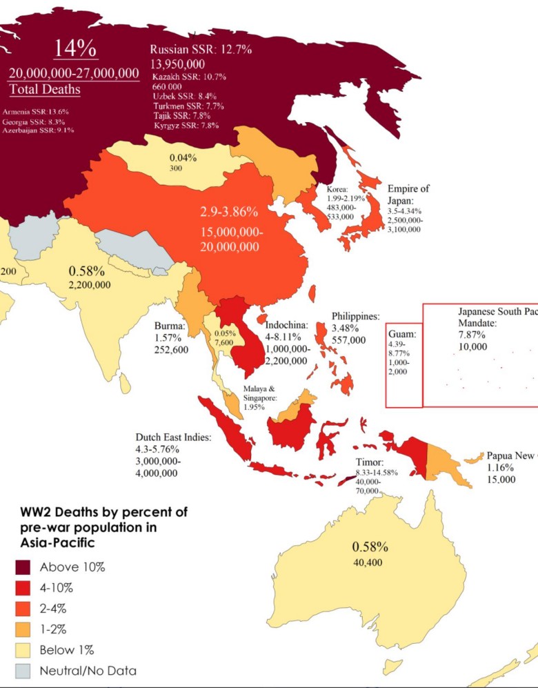 Ofiary II wojny światowej w Azji