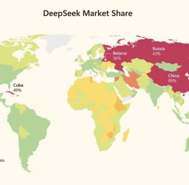 Udział DeepSeek w rynku w 2025 r.