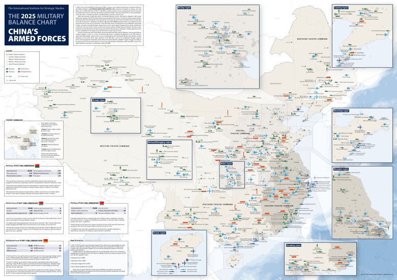 Chińskie siły zbrojne i ich rozmieszczenie w kraju, 2025