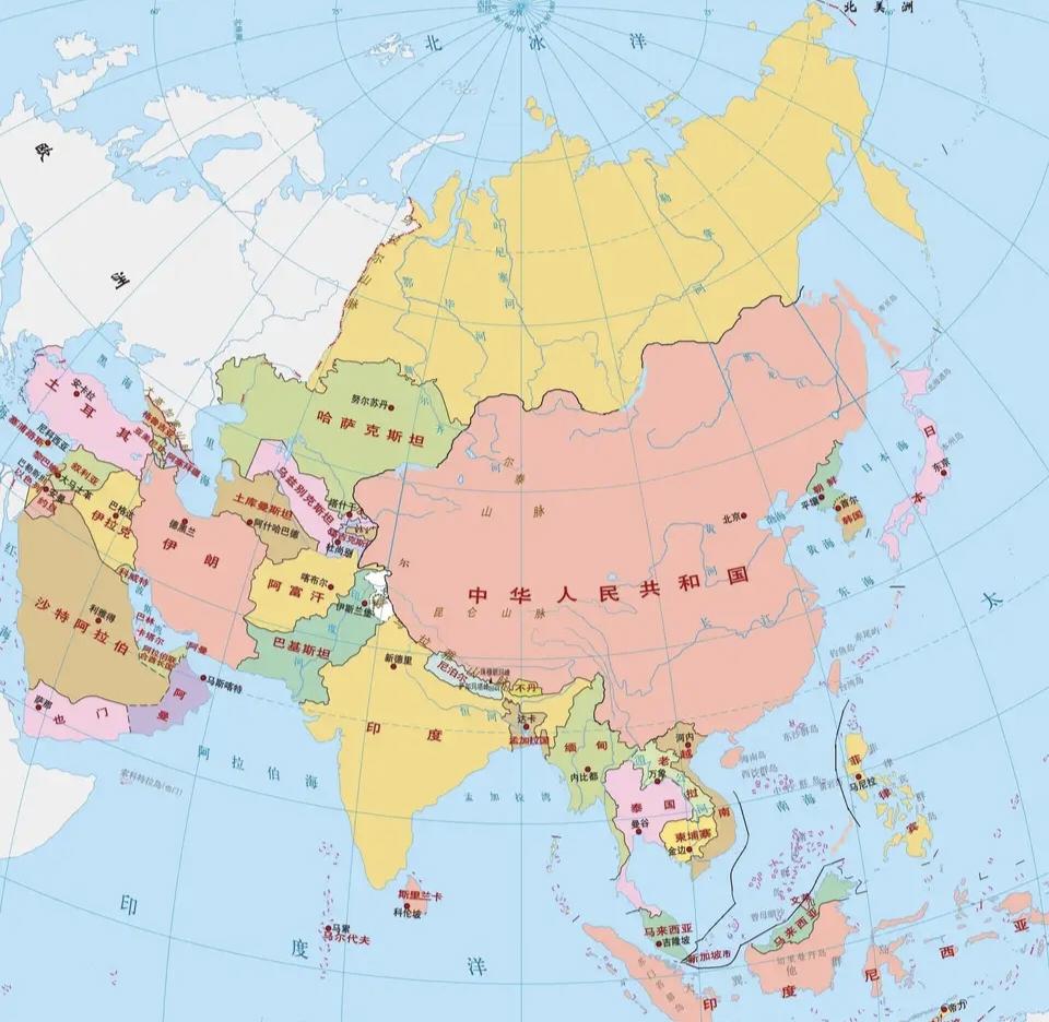 Chińska mapa Azji