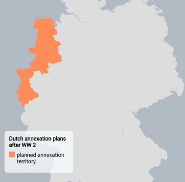 Niemieckie terytoria żądane przez Holandię jako odszkodowanie po II wojnie. Propozycja została odrzucona przez aliantów