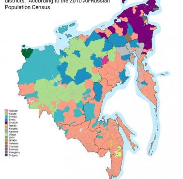Mapa etniczna Okręgu Dalekowschodniego Rosji (Daleki Wschód), 2010