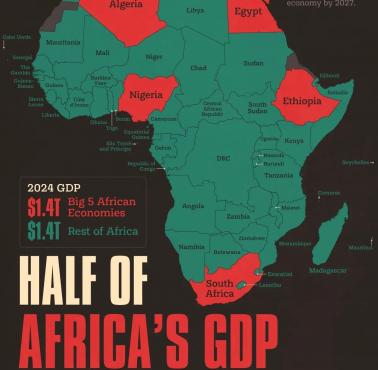 Top5 - Połowa PKB Afryki pochodzi z tych 5 gospodarek, 2024