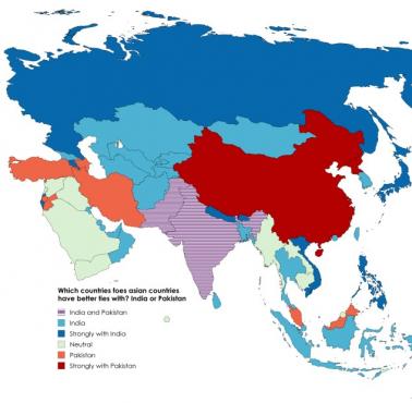 Z Indiami czy Pakistanem kraje azjatyckie utrzymują lepsze stosunki? (prawdopodobnie 2025)
