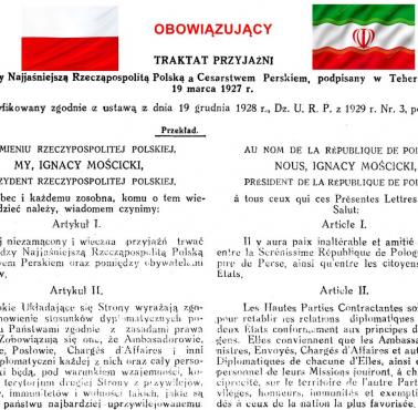 Traktat przyjaźni II RP z Iranem z 1927