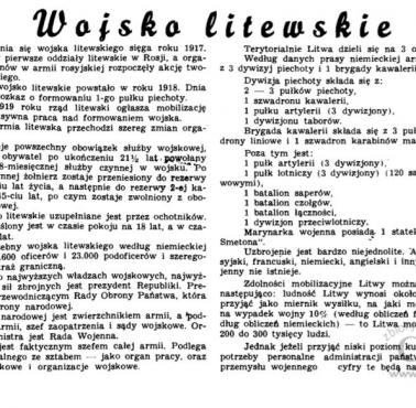 Wojsko litewskie w 1938