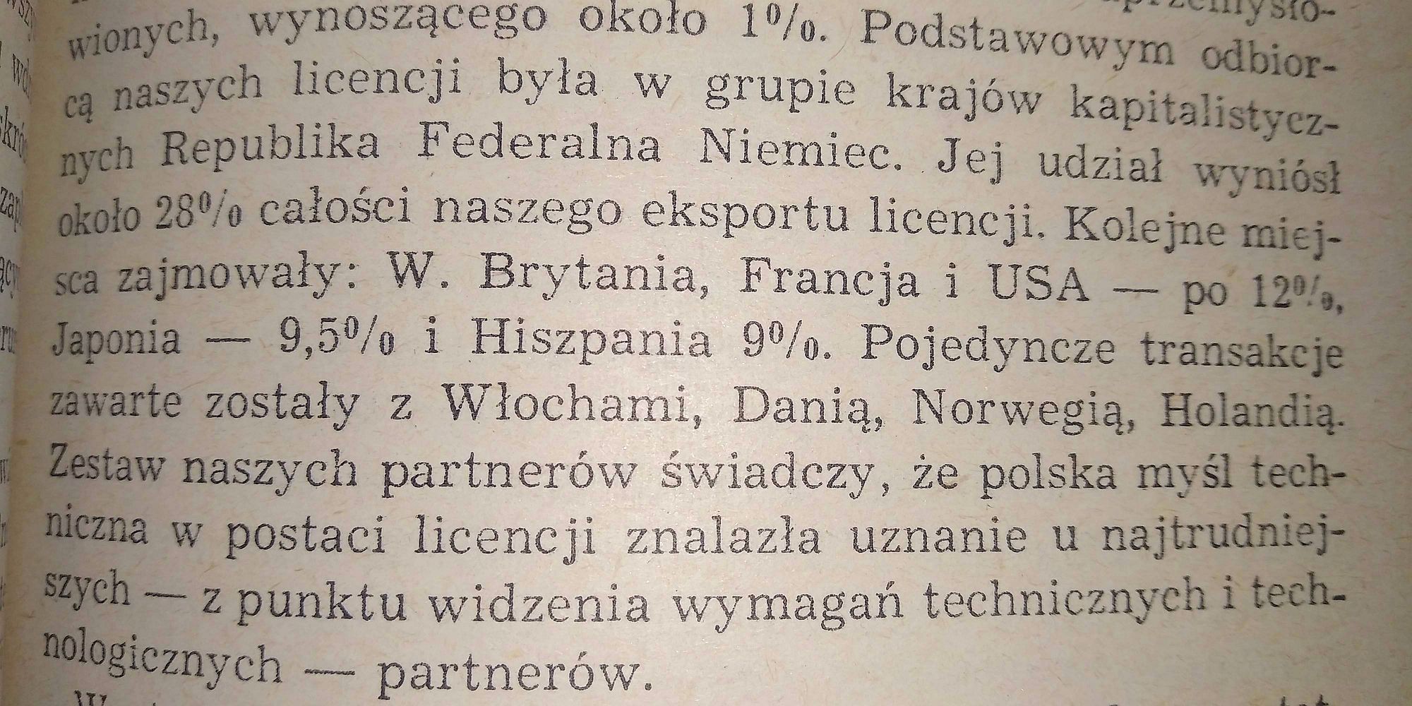 Wydaje się to dzisiaj szokujące, ale PRL sprzedawał licencje na Zachód, głównie do RFN
