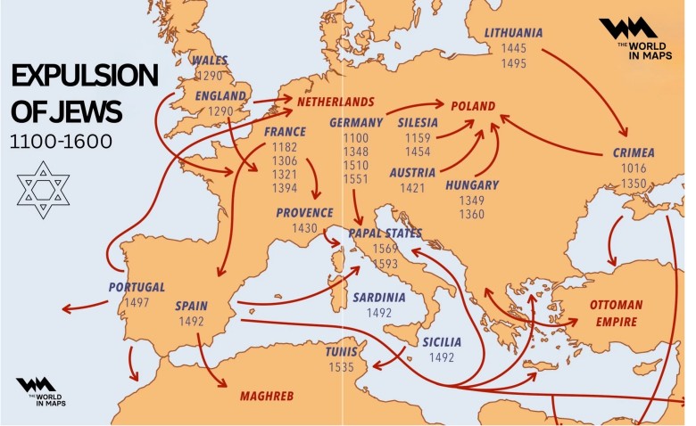 Wydalenie Żydów w Europie od 1100 roku