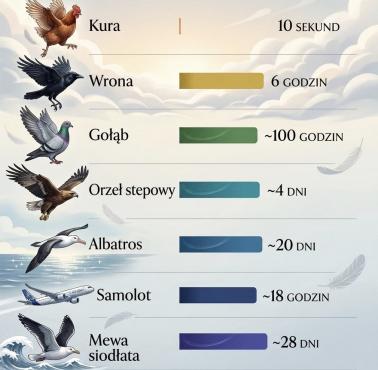 Jak długo ptaki mogą latać bez lądowania?