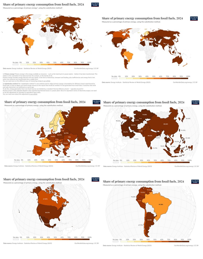 Udział paliw kopalnych w zużyciu energii pierwotnej, 2024