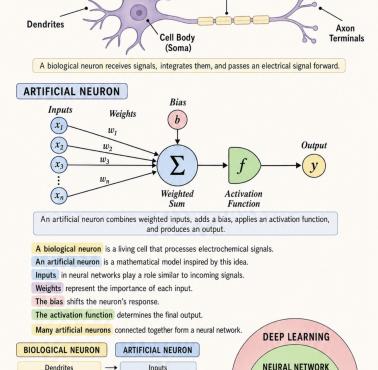 Biologiczny neuron i  sztuczny (AI)