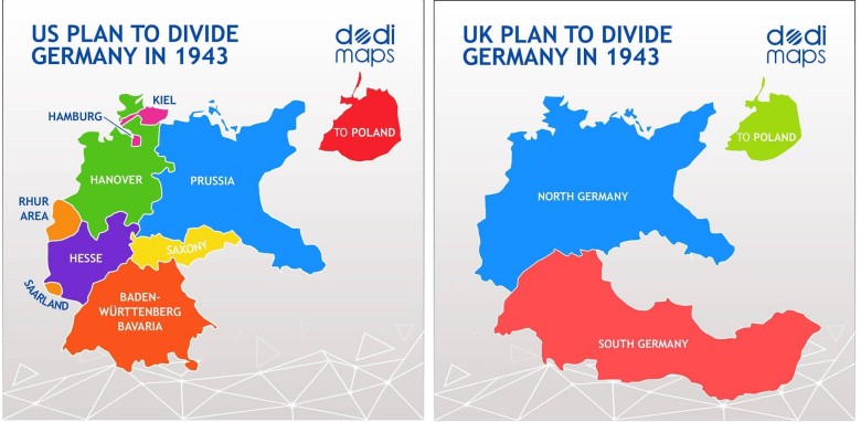 Plany USA i Wielkiej Brytanii dotyczące podziału Niemiec w 1943 r.