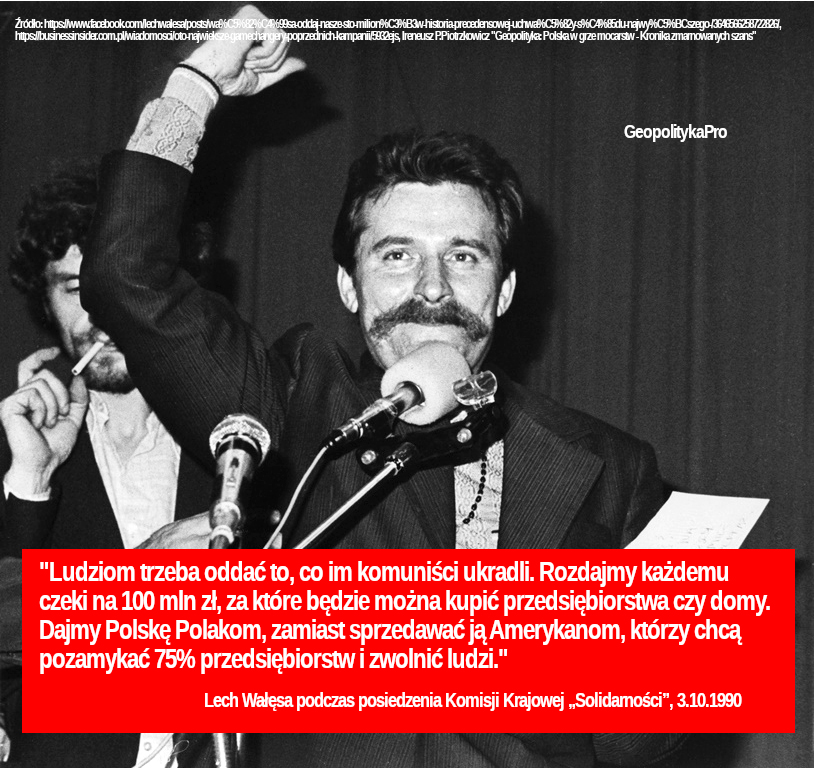 Ludziom trzeba oddać to, co im komuniści ukradli.... Lech Wałęsa