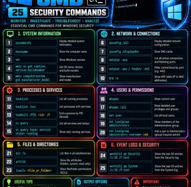 Top25 komend windowsowego terminala (cmd)