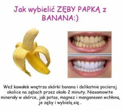 Jak wybielić zęby z pomocą banana.