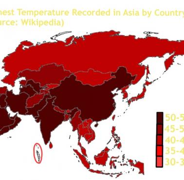 Najwyższa temperatura kiedykolwiek zarejestrowana w Azji