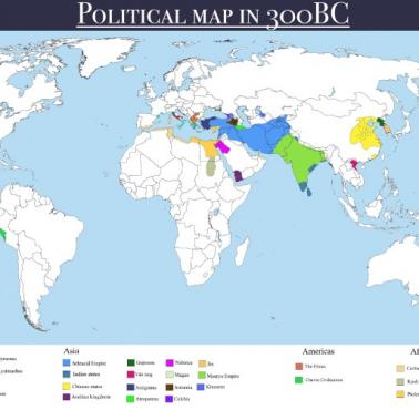 Polityczna mapa świata z 300 roku p.n.e.