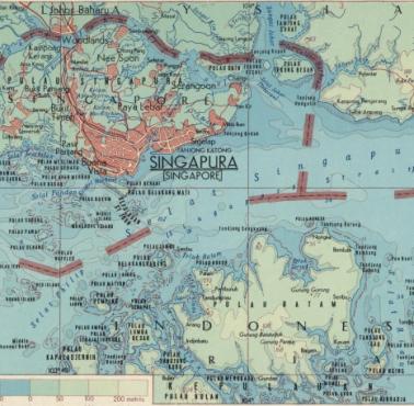 Mapa Singapuru (lata 60. XX wieku), 1967