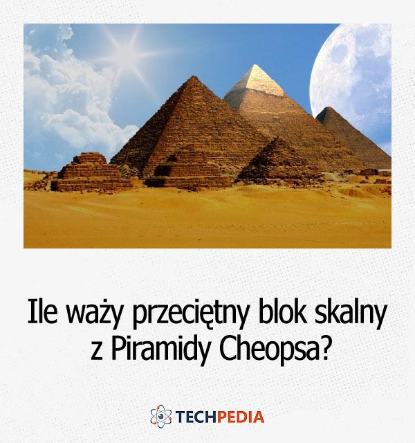 Ile waży przeciętny blok skalny z jakich zbudowana jest Piramida Cheopsa?