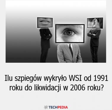 Ilu szpiegów wykryło WSI od 1991 roku do likwidacji w 2006 roku?