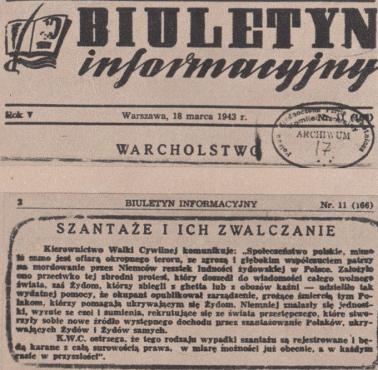Polskie Państwo Podziemne piętnowało i wydawało wyroki na szmalcowników, powołano nawet cywilne sądy specjalne