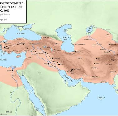 Imperium Achemenidzkie (starożytna Persja) ok. 500 rok p.n.e.