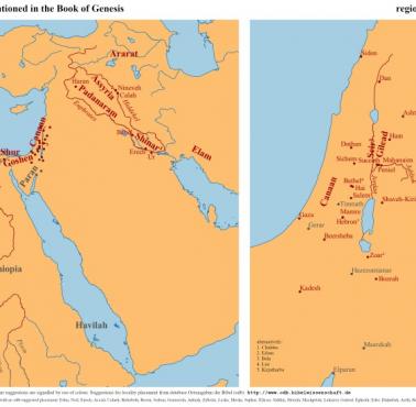 Miejsca wymienione w Księdze Rodzaju