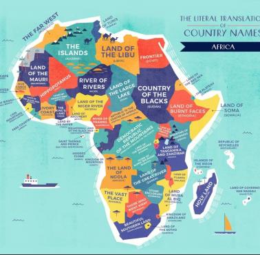 Dosłowne tłumaczenie nazw krajów afrykańskich