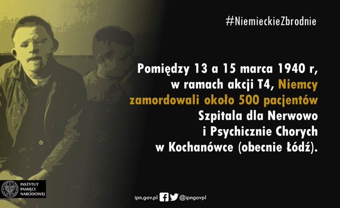 W ramach Akcji T4 – państwowego, eugenicznego, zbrodniczego programu fizycznej ...