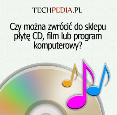 Czy można zwrócić do sklepu płytę CD, film lub program komputerowy?