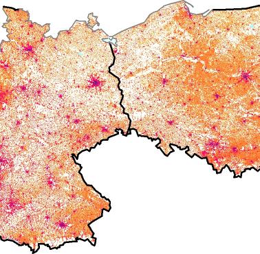 Gęstość zaludnienia Niemiec i Polski