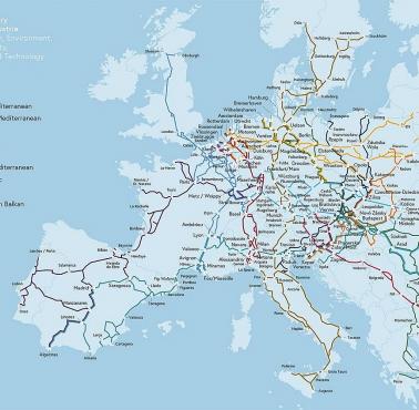 Sieć kolejowa Europy, 2019