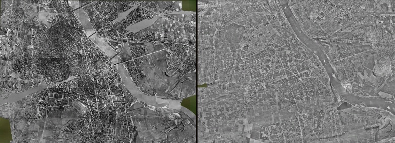Warszawa 1935 i Warszawa po zniszczeniach wywołanych przez Niemców w 1939, 1944 i Rosjan