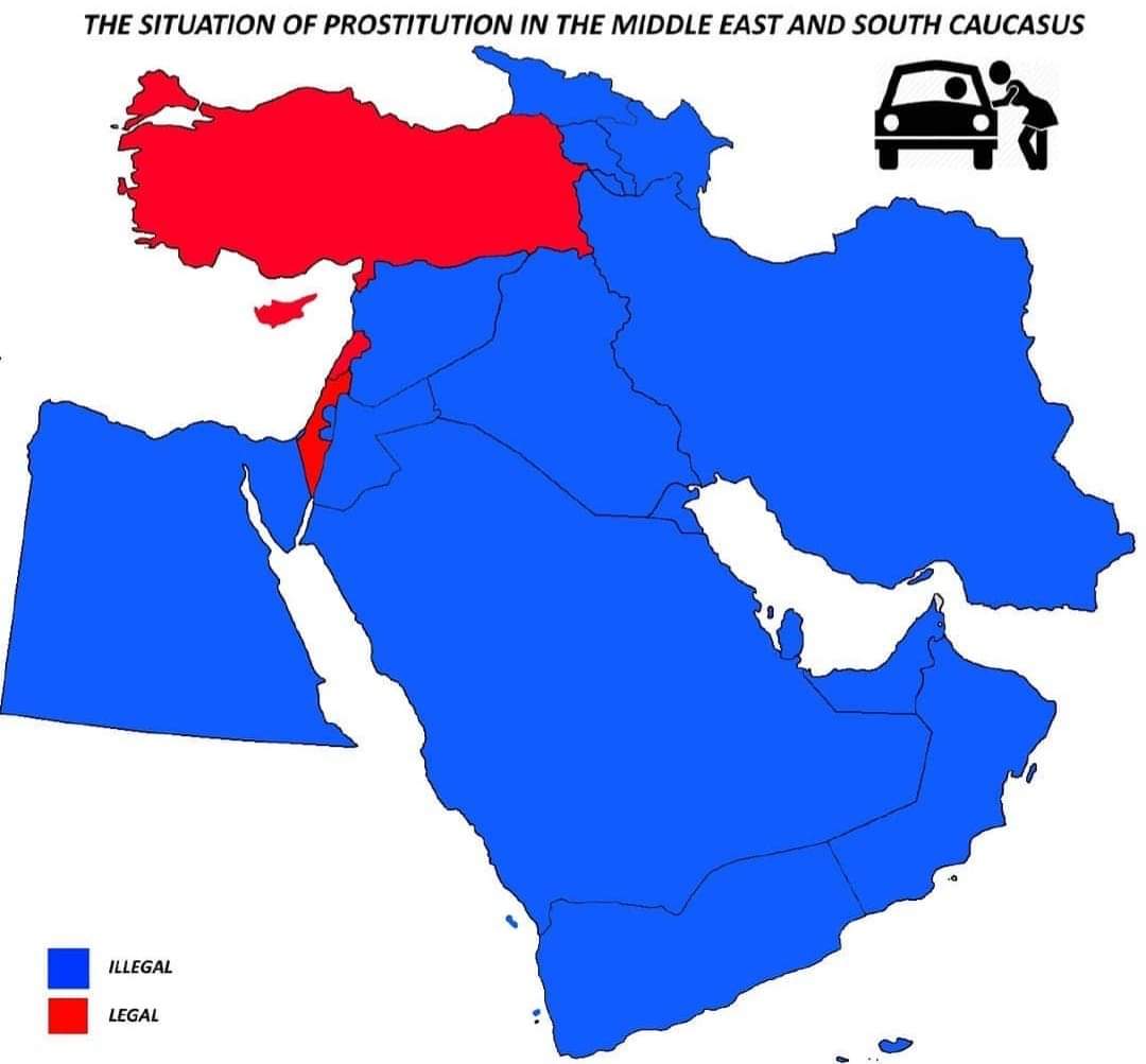 Legalność prostytucji na Bliskim Wschodzi i Kaukazie
