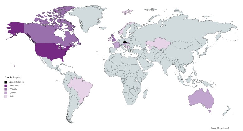 Czeska diaspora na świecie, 2020