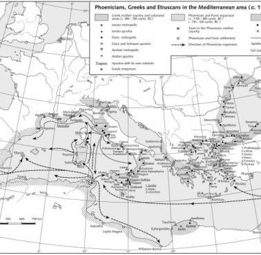 Grecy, Fenicjanie i Etruskowie w rejonie Morza Śródziemnego (ok. 11–6 wiek p.n.e.)